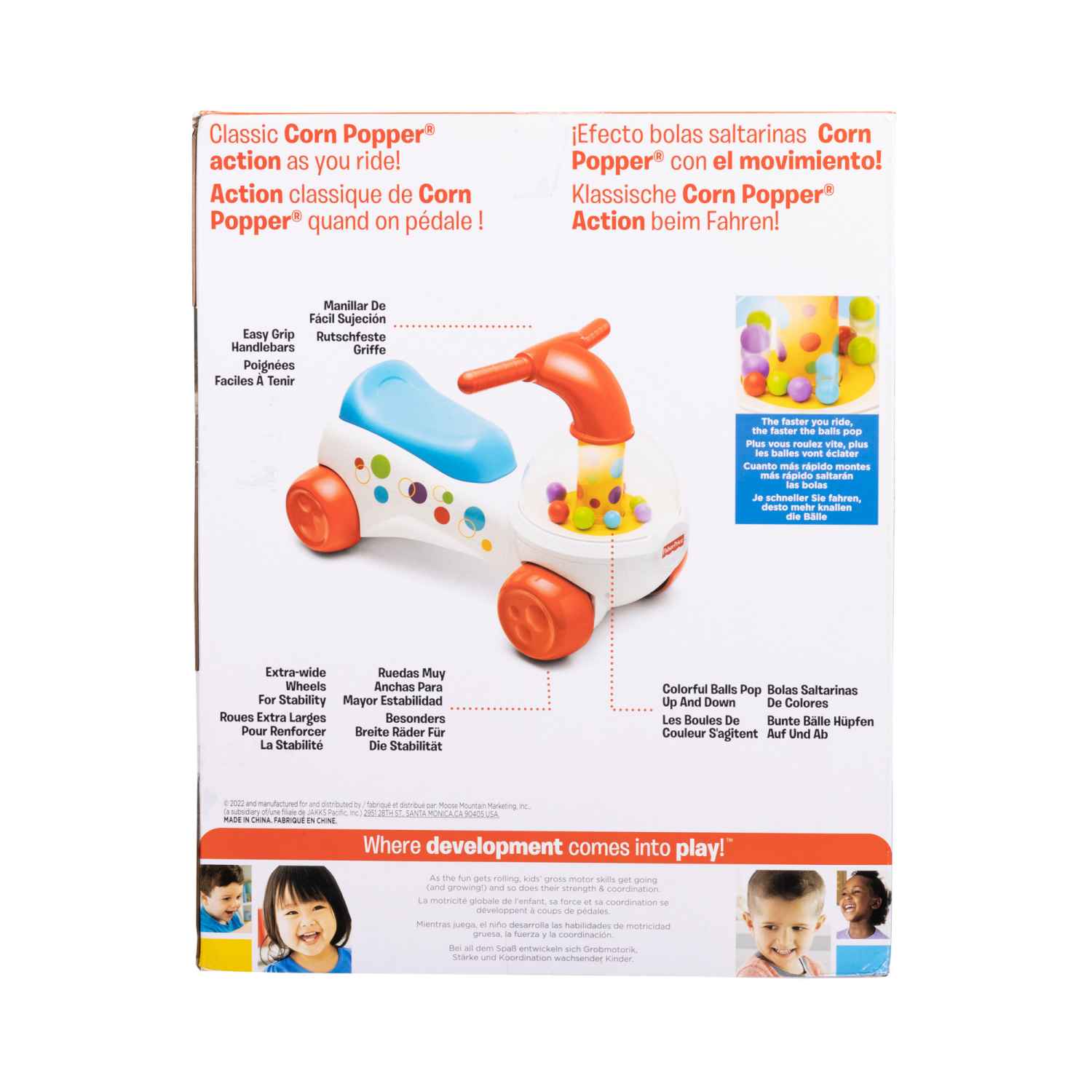 slide 2 of 6, Fisher-Price Classic Corn Popper Ride-On with Interactive Play, 1 ct
