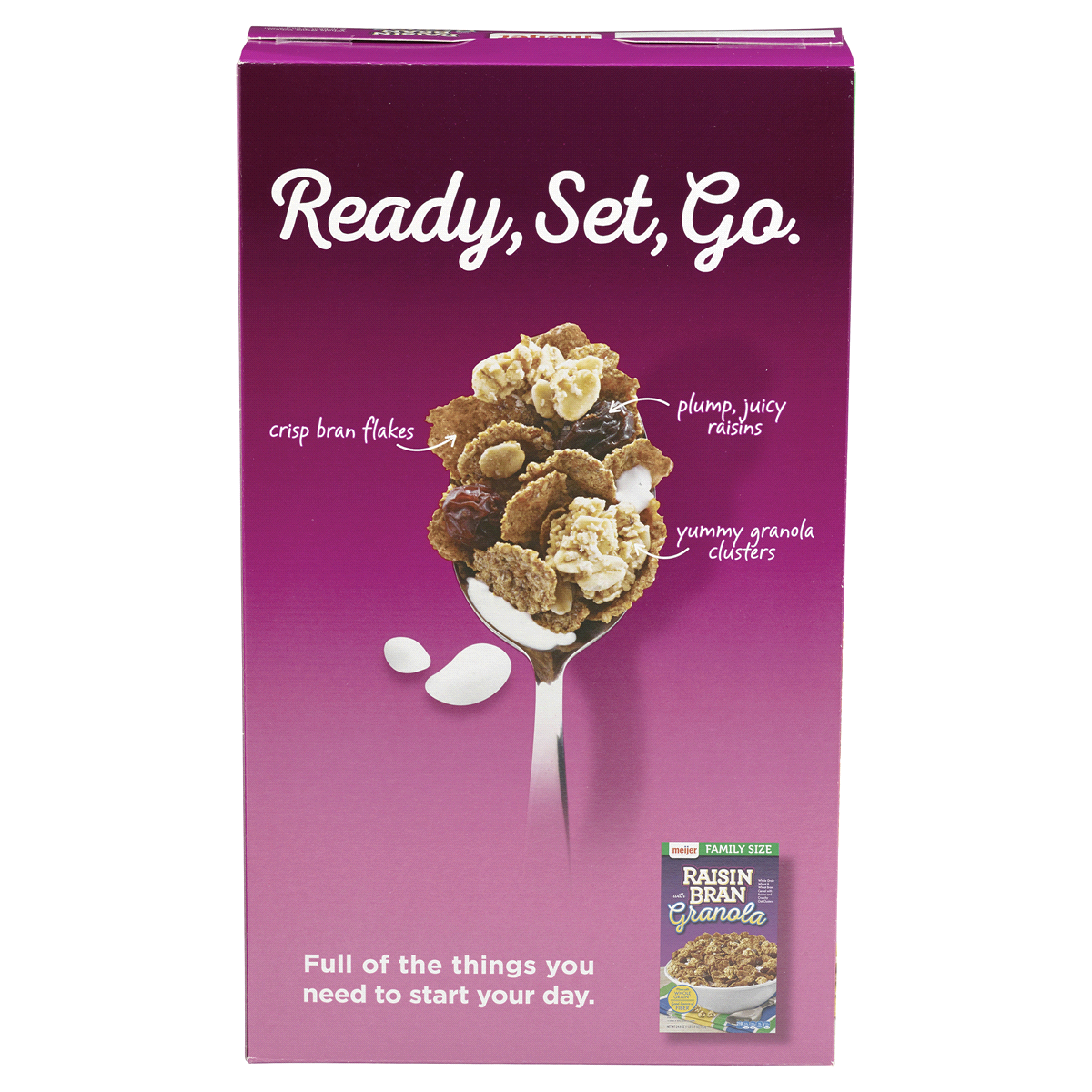 slide 4 of 4, Meijer Raisin Bran with Granola, 24.8 oz