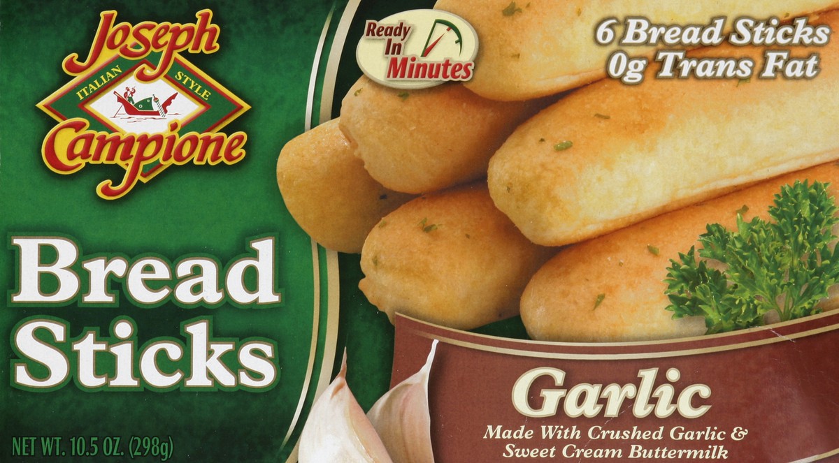 slide 1 of 4, Joseph Campione Garlic Breadsticks, 10.5 oz