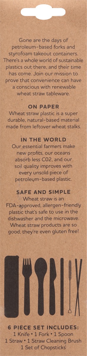 slide 2 of 12, Krumbs Wheat Straw Utensil Kit, 1 ct