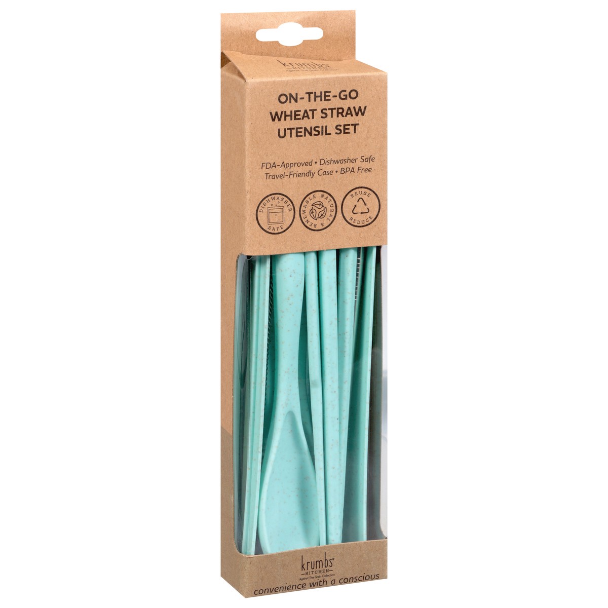 slide 11 of 12, Krumbs Wheat Straw Utensil Kit, 1 ct