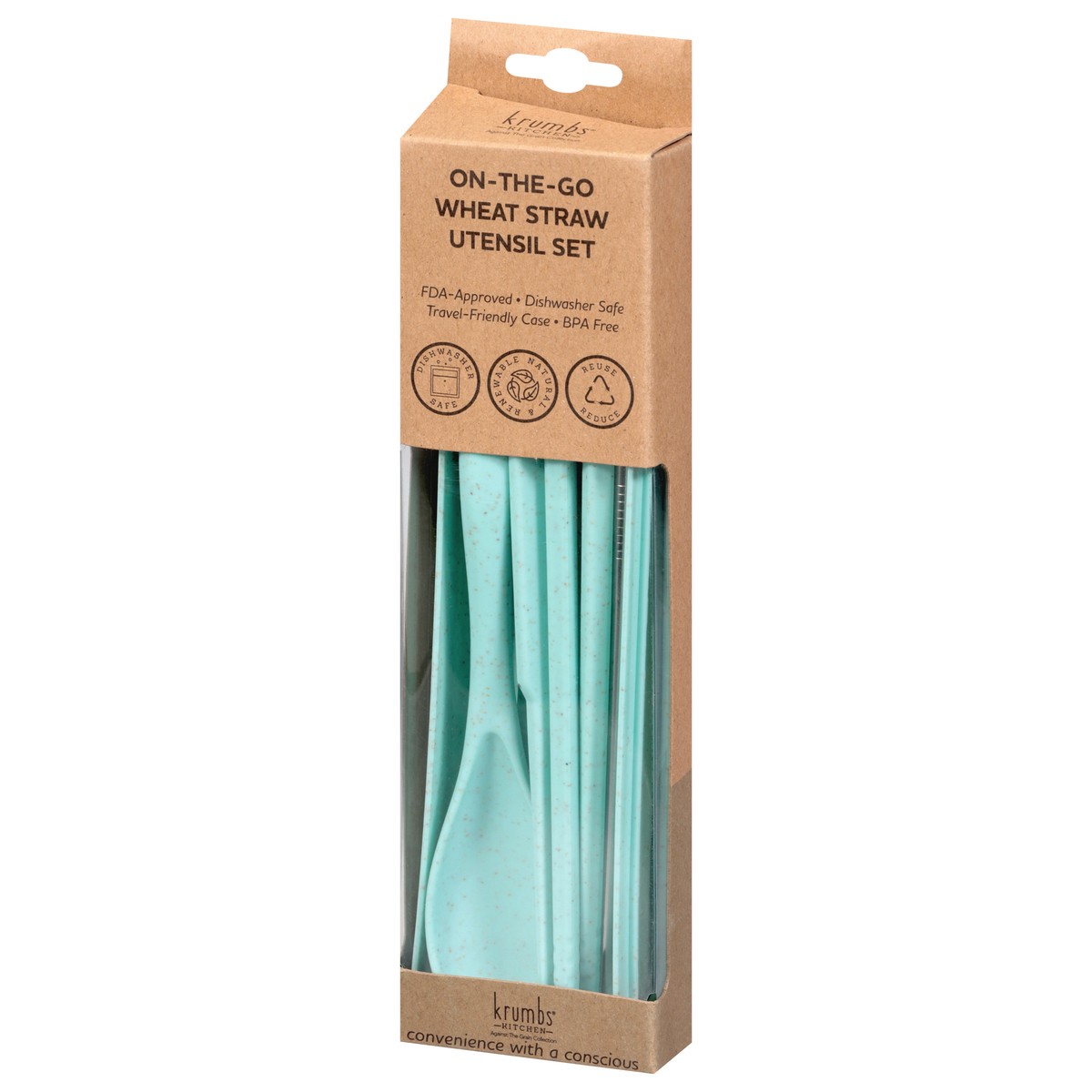 slide 7 of 12, Krumbs Wheat Straw Utensil Kit, 1 ct