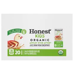 Honest Kids Appley Ever After Organic Juice Drink Cartons, 6 fl oz, 20 Pack