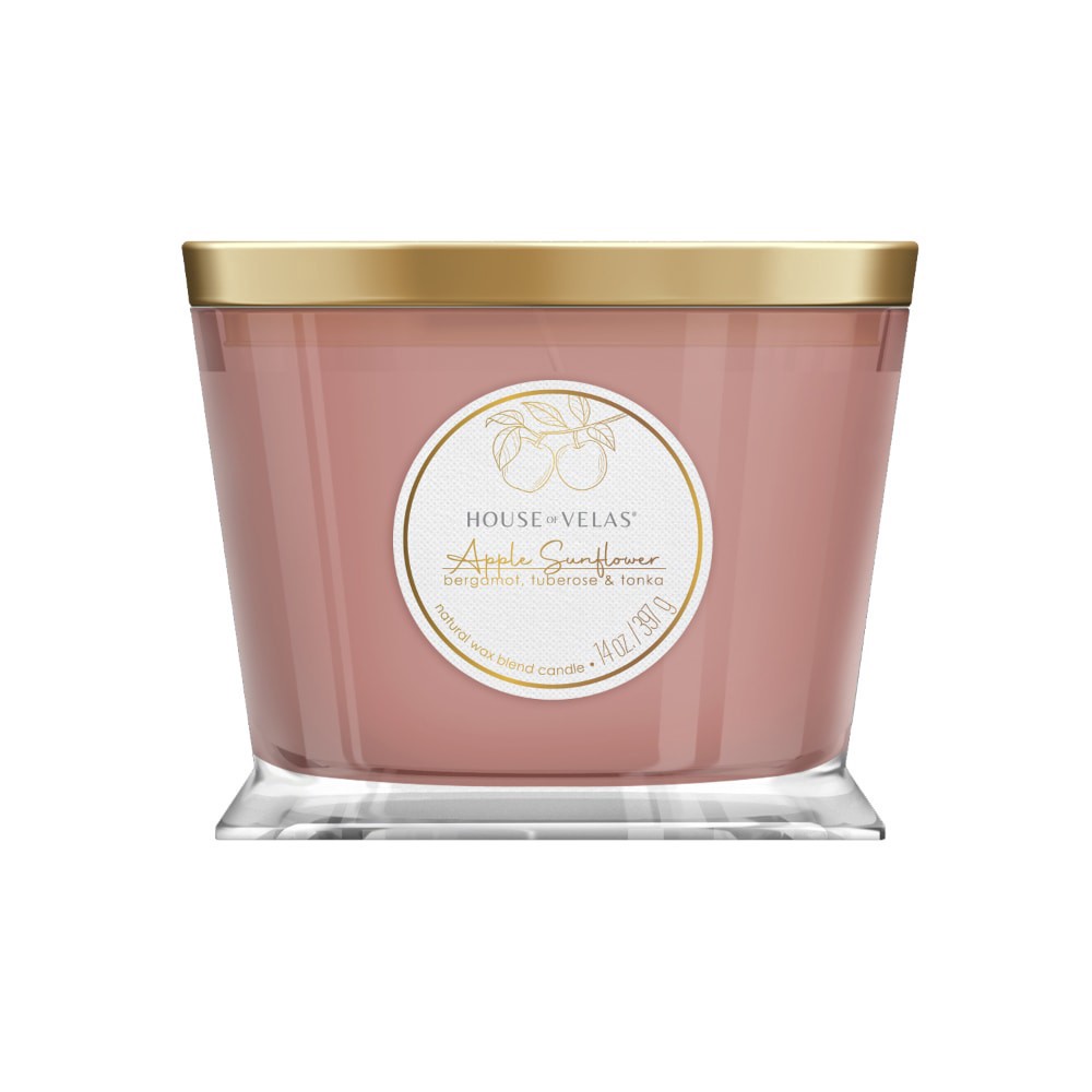 slide 1 of 1, House of Velas Jar Candle Apple Sunflower, 14 oz