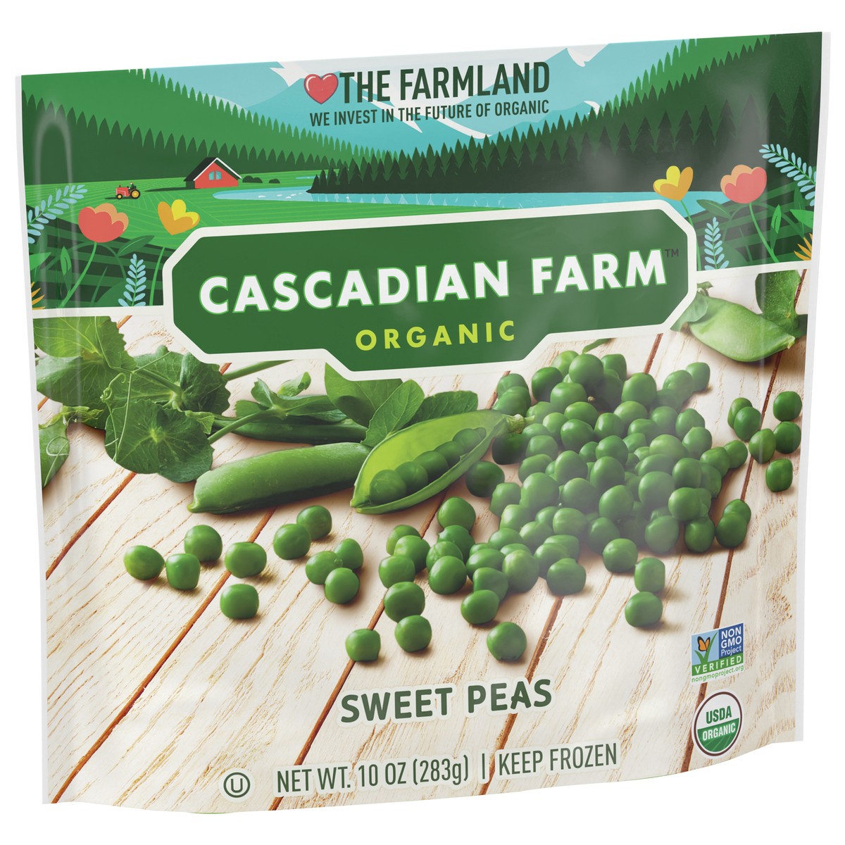 slide 2 of 5, Cascadian Farm Organic Sweet Peas, Frozen Vegetables, 10 oz., 10 oz