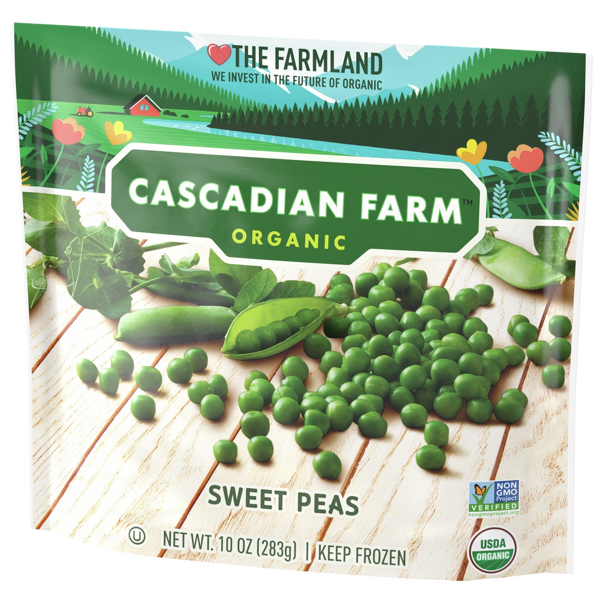 slide 3 of 5, Cascadian Farm Organic Sweet Peas, Frozen Vegetables, 10 oz., 10 oz