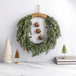 Pine Wreath With Bells