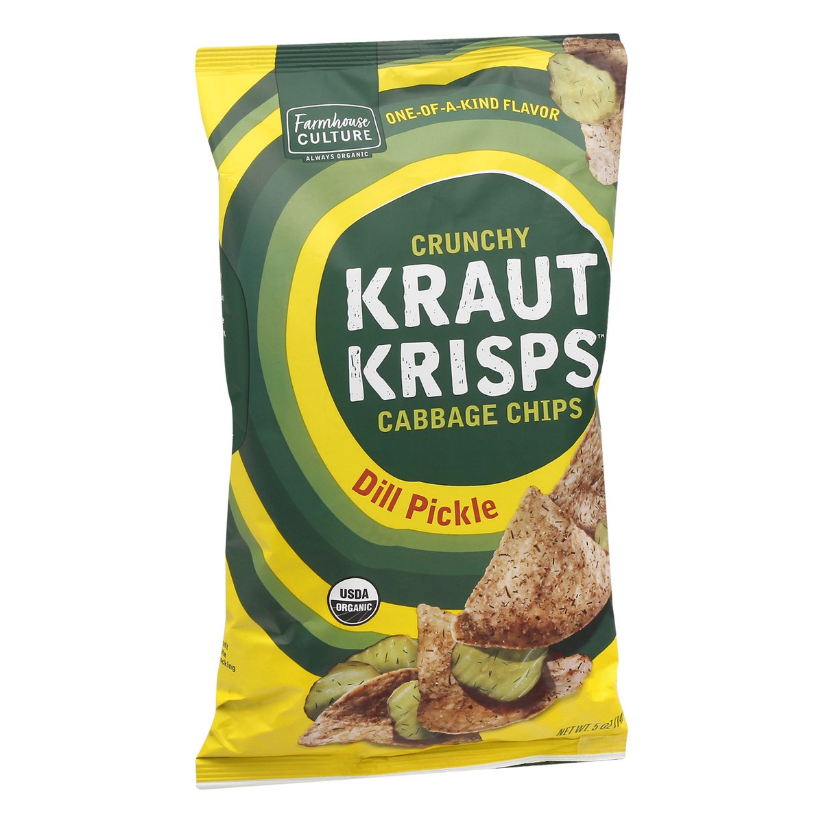 slide 3 of 13, Farmhouse Culture Crunchy Dill Pickle Kraut Krisps 5 oz, 5 oz