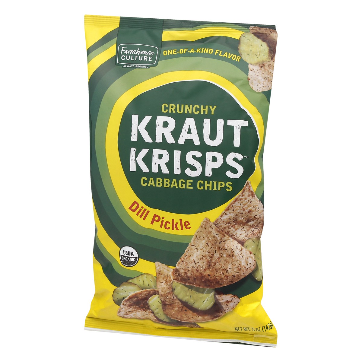 slide 4 of 13, Farmhouse Culture Crunchy Dill Pickle Kraut Krisps 5 oz, 5 oz