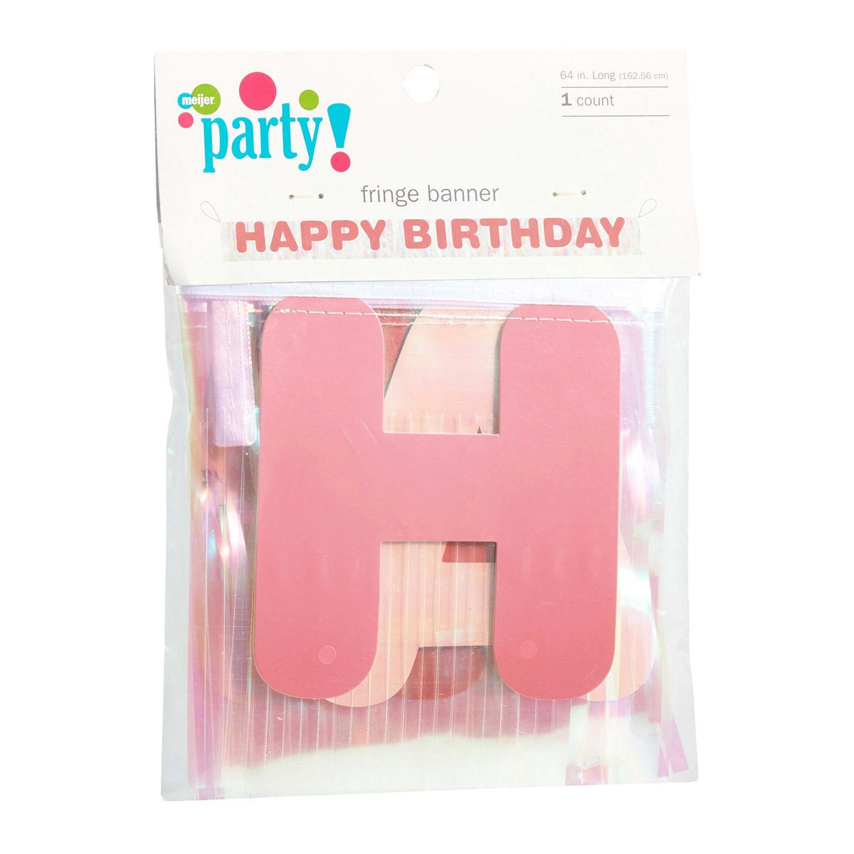 slide 7 of 25, Meijer"Happy Birthday" Fringe Banner, 64 in, 1 ct