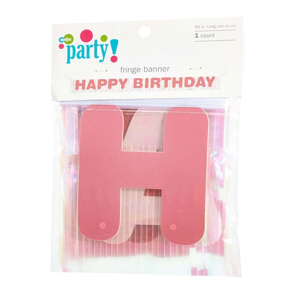 slide 9 of 25, Meijer"Happy Birthday" Fringe Banner, 64 in, 1 ct