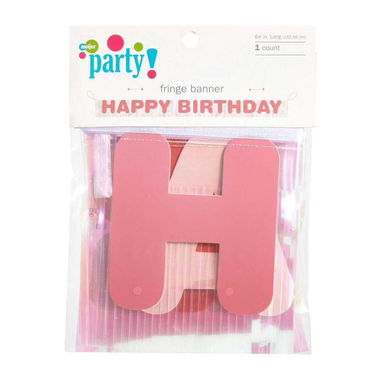 slide 1 of 25, Meijer"Happy Birthday" Fringe Banner, 64 in, 1 ct