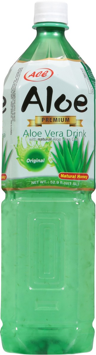 slide 10 of 12, Ace Natural Honey Original Aloe Vera Drink with Natural Aloe Vera Gel 52.9 fl oz, 