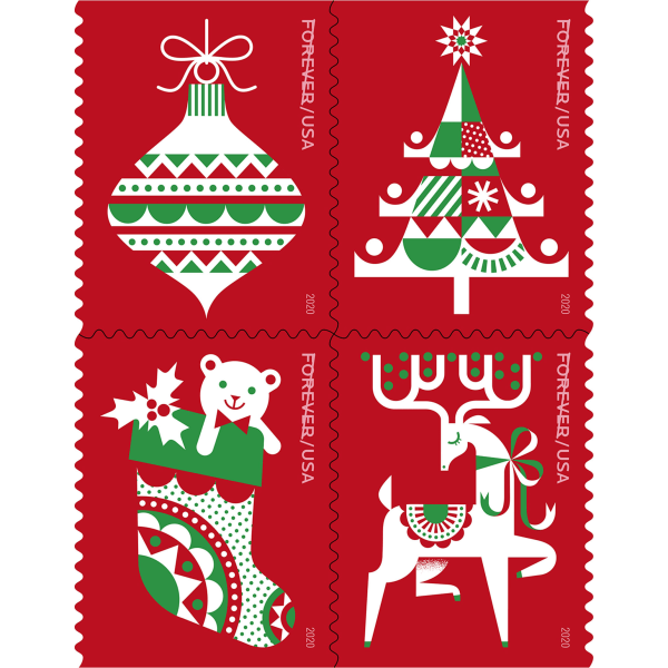slide 1 of 1, United States Post Office Holiday Stamps, 1 ct