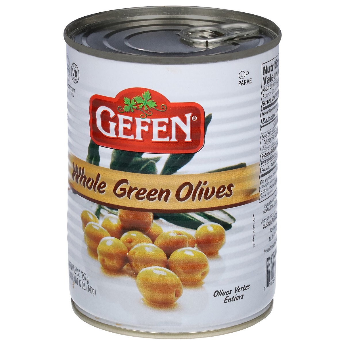 slide 3 of 9, Gefen Manzanillo Green Olives, 19 fl oz