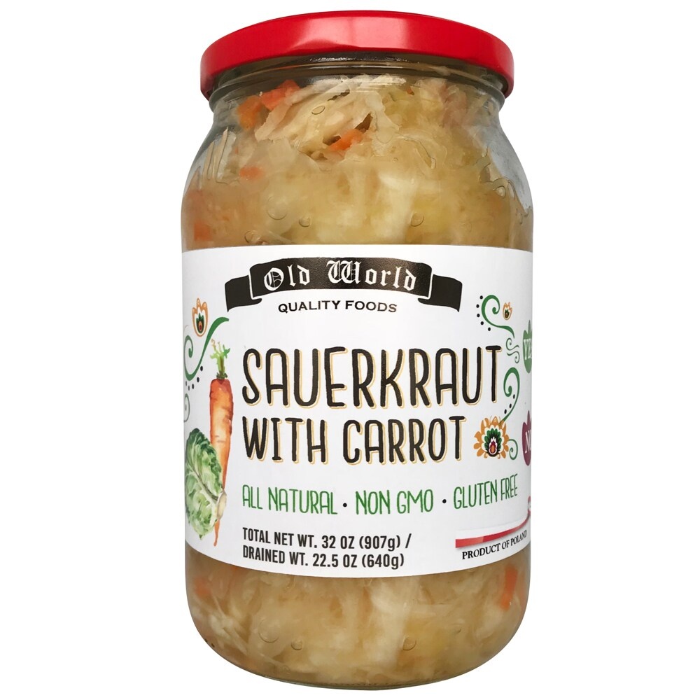 slide 1 of 1, Old World Sauerkraut With Carrot, 32 oz