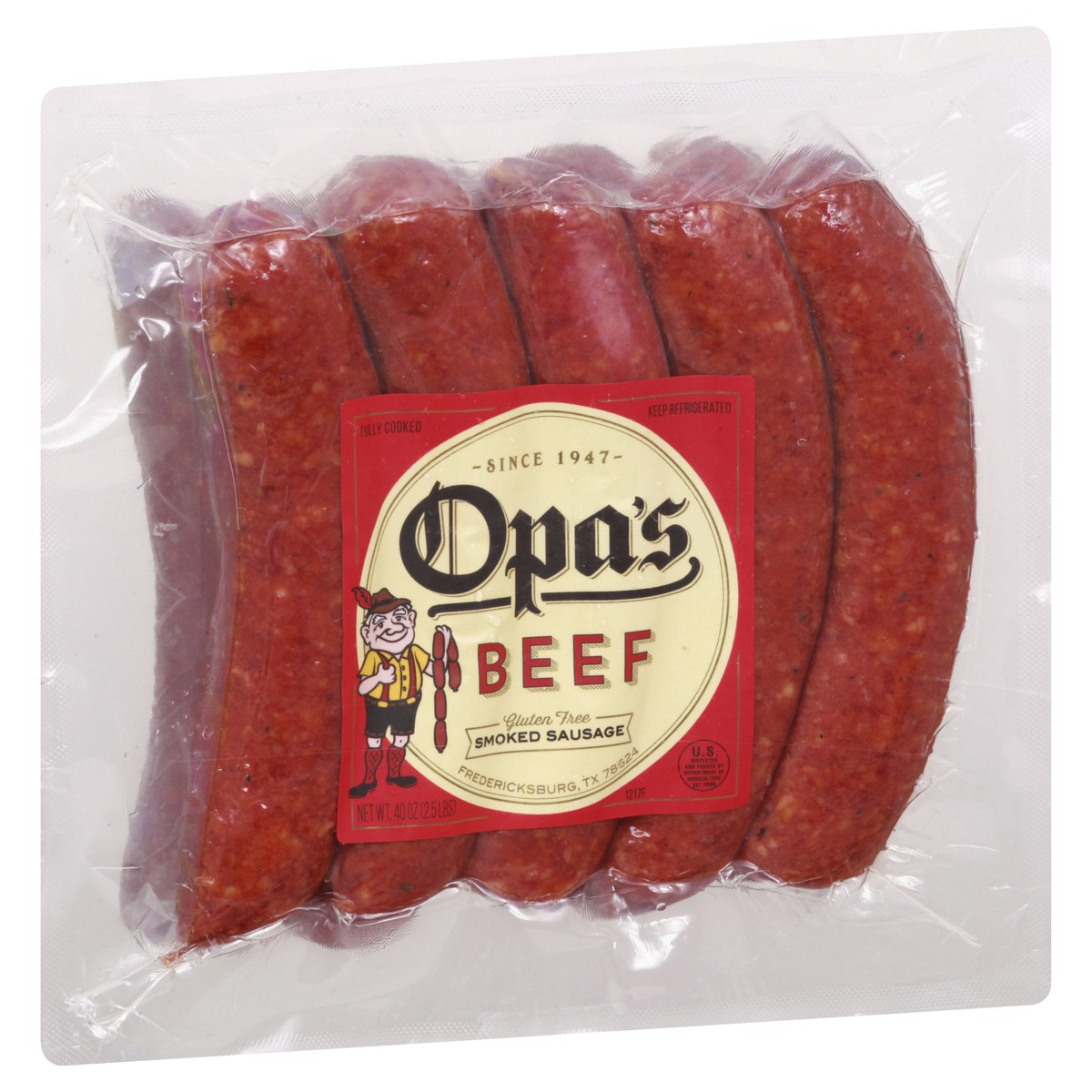 slide 2 of 10, Opa's Beef Smoked Sausage Value Pack, 1 lb