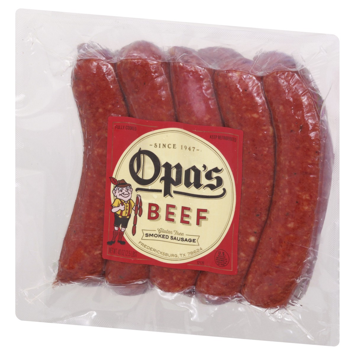 slide 9 of 10, Opa's Beef Smoked Sausage Value Pack, 1 lb