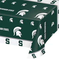 Michigan State Spartans University Plastic Tablecloth