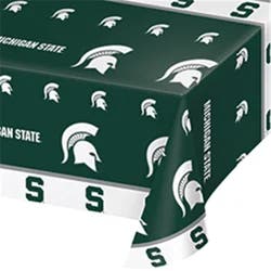 Michigan State Spartans University Plastic Tablecloth