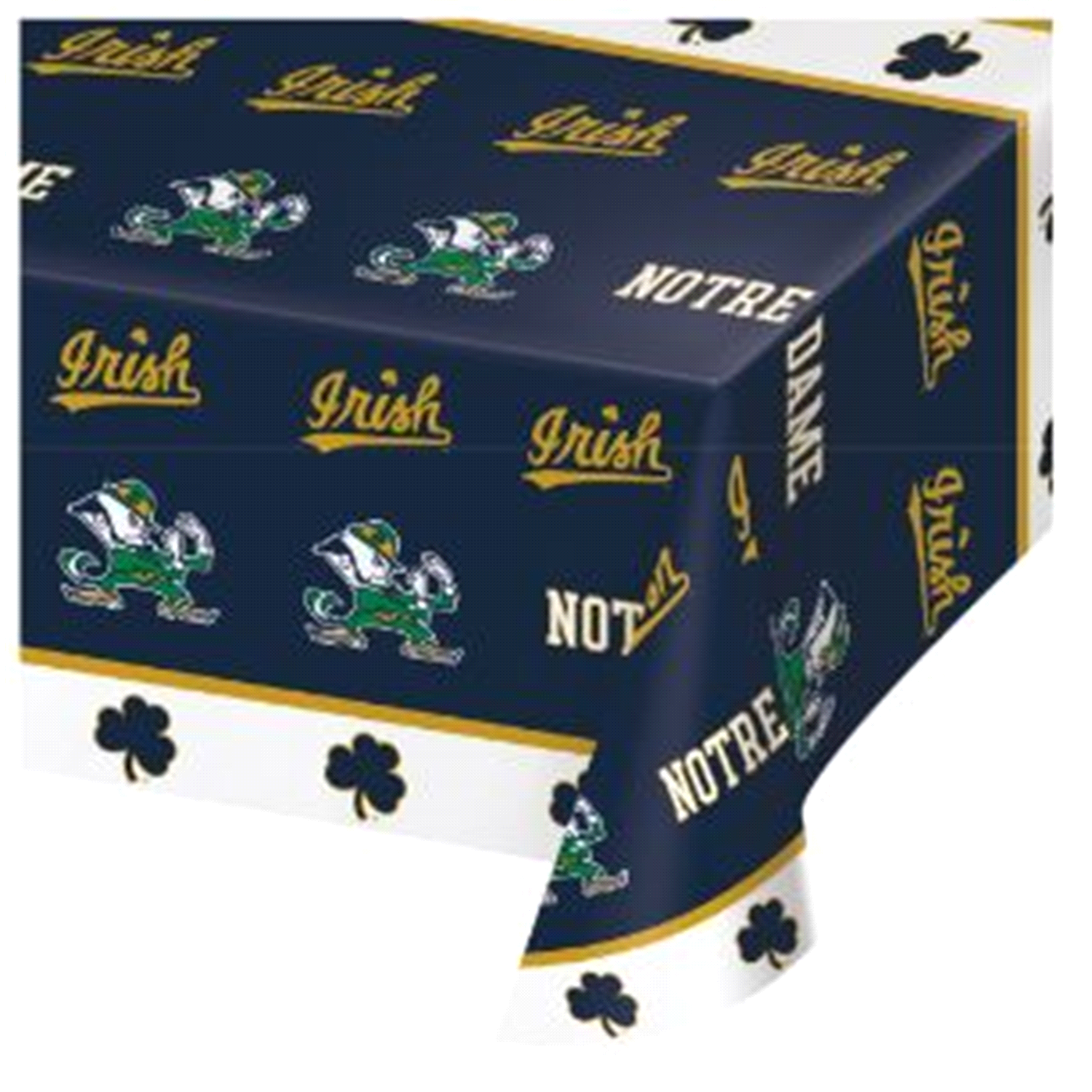 slide 1 of 1, University Of Notre Dame Fighting Irish Plastic Tablecloth, 1 ct