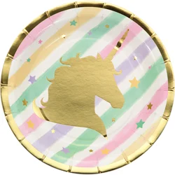 Creative Converting Unicorn Sparkle Lunch Plates