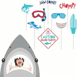 Shark Party Photo Props