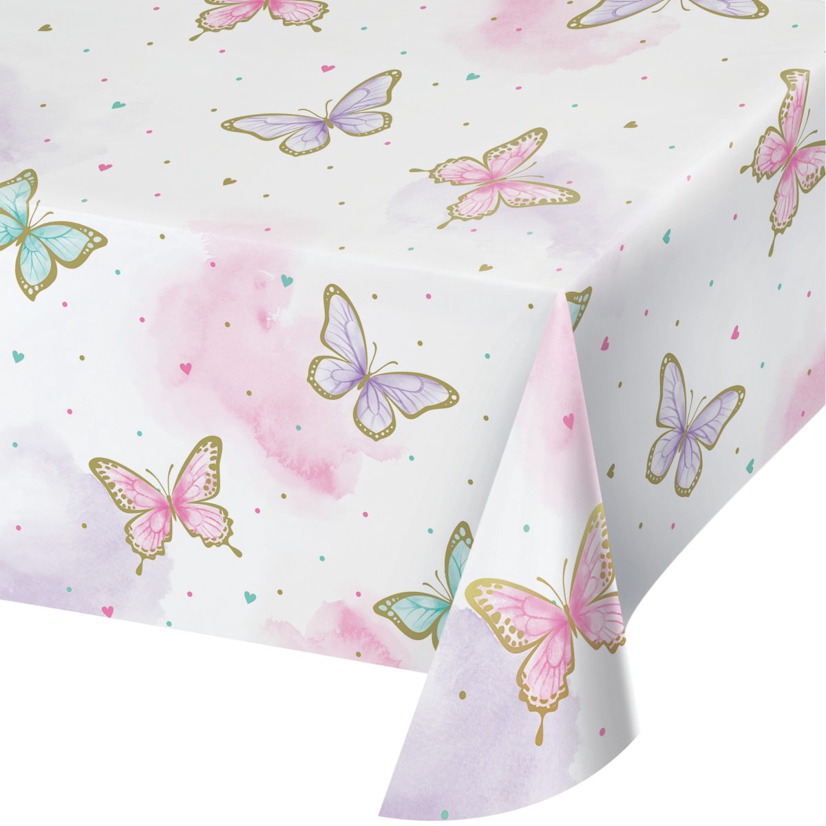 slide 1 of 1, Golden Butterfly Paper Tablecloth, 1 ct