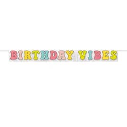 Creative Converting Flower Power Birthday Vibes Fringe Banner