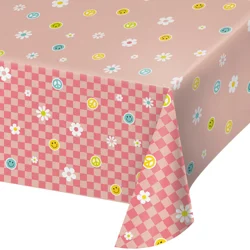 Creative Converting Flower Power Paper Tablecover