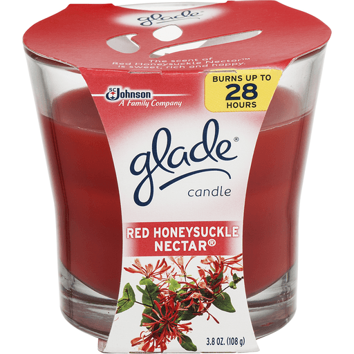 slide 1 of 1, Glade Red Honeysuckle Nectar Jar Candle, 4 oz