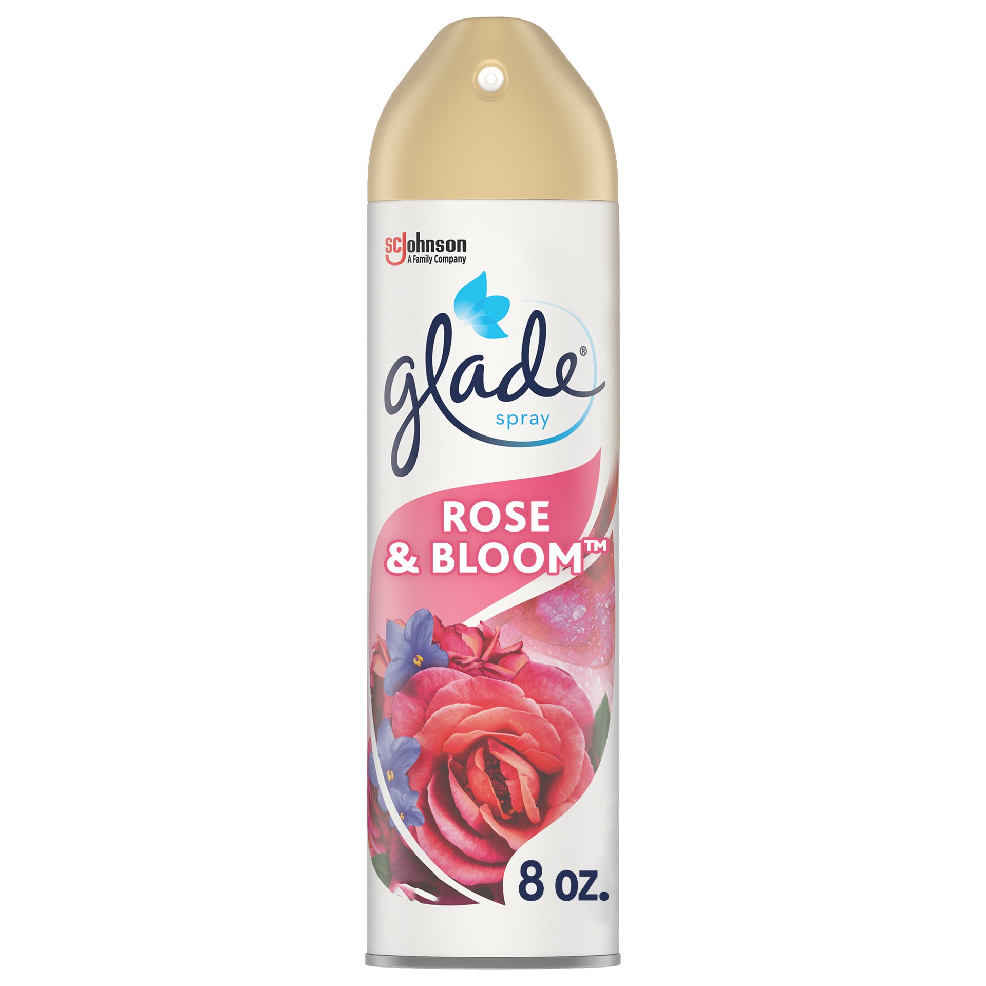 slide 2 of 5, Glade Aerosol Spray, Air Freshener, Rose & Bloom, 8 oz, 8 oz