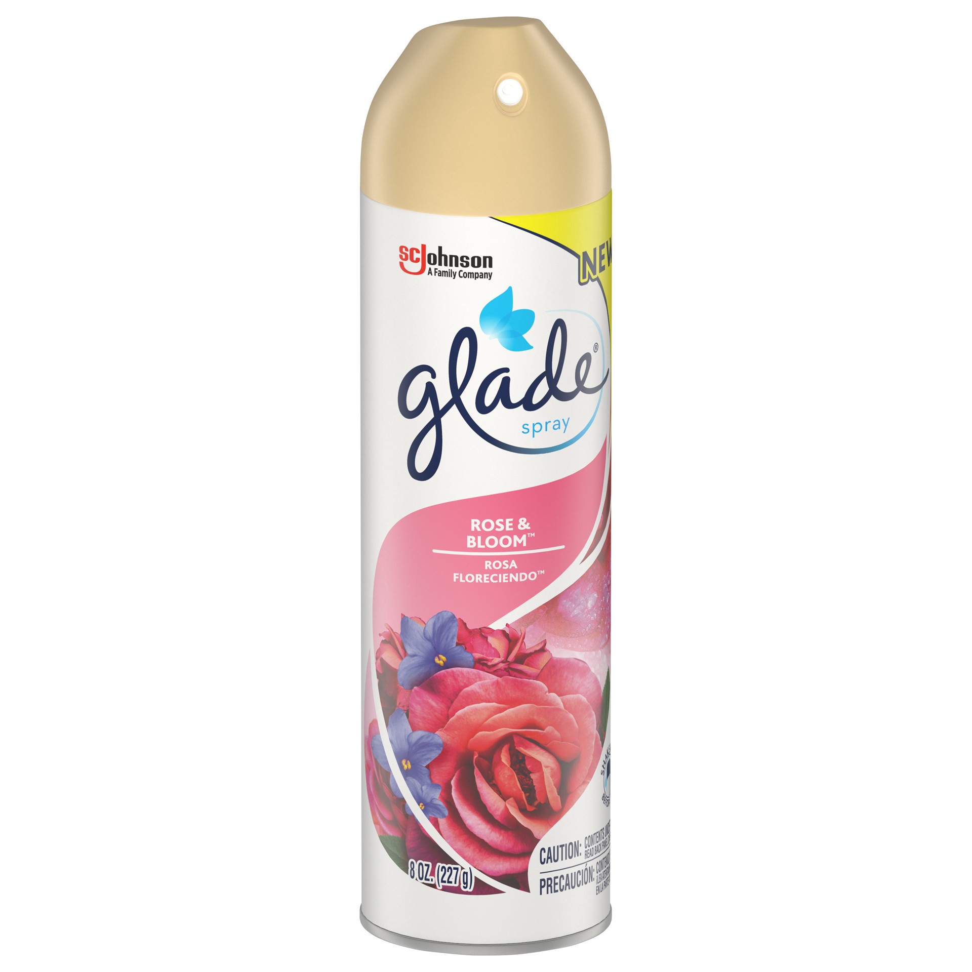 slide 4 of 5, Glade Aerosol Spray, Air Freshener, Rose & Bloom, 8 oz, 8 oz