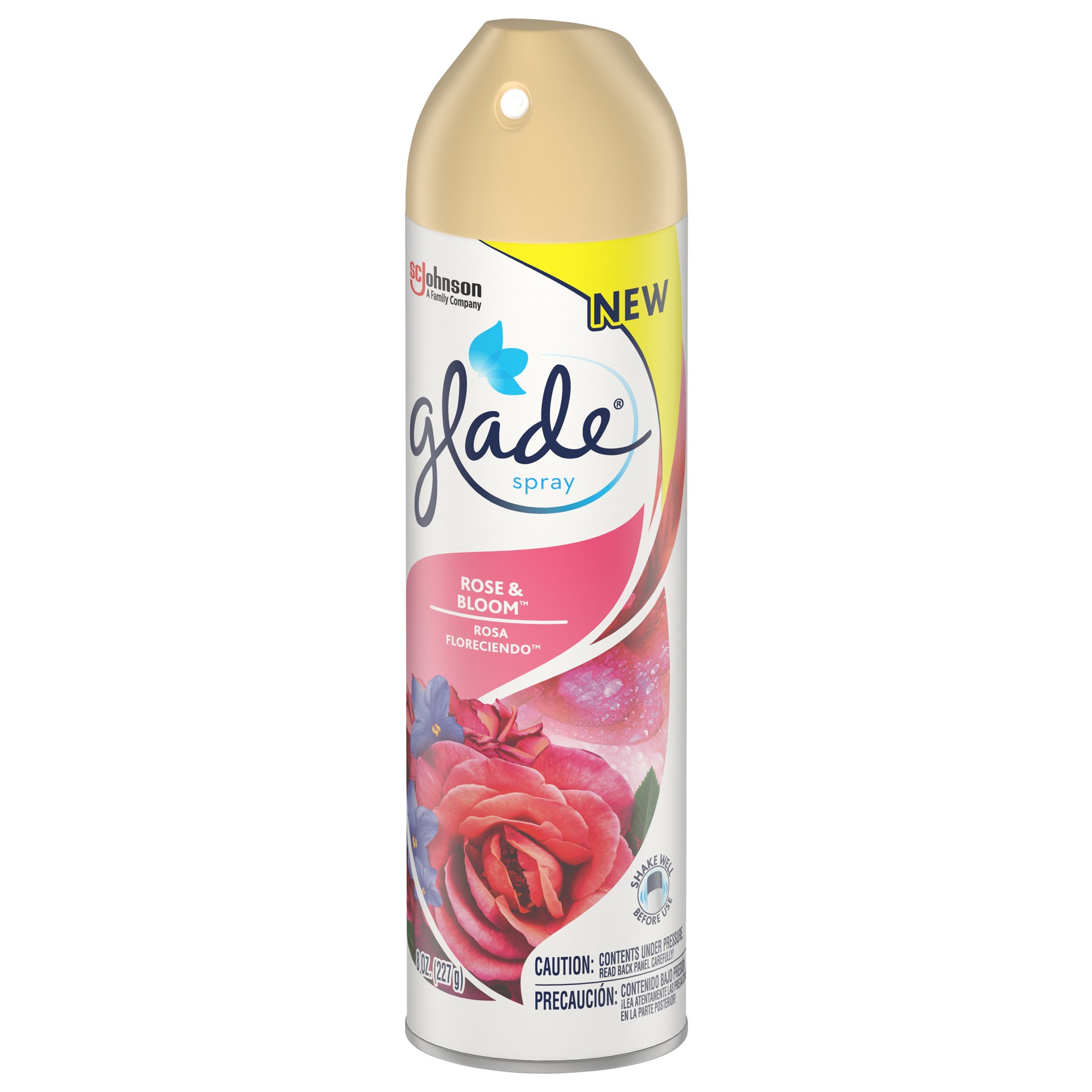 slide 5 of 5, Glade Aerosol Spray, Air Freshener, Rose & Bloom, 8 oz, 8 oz