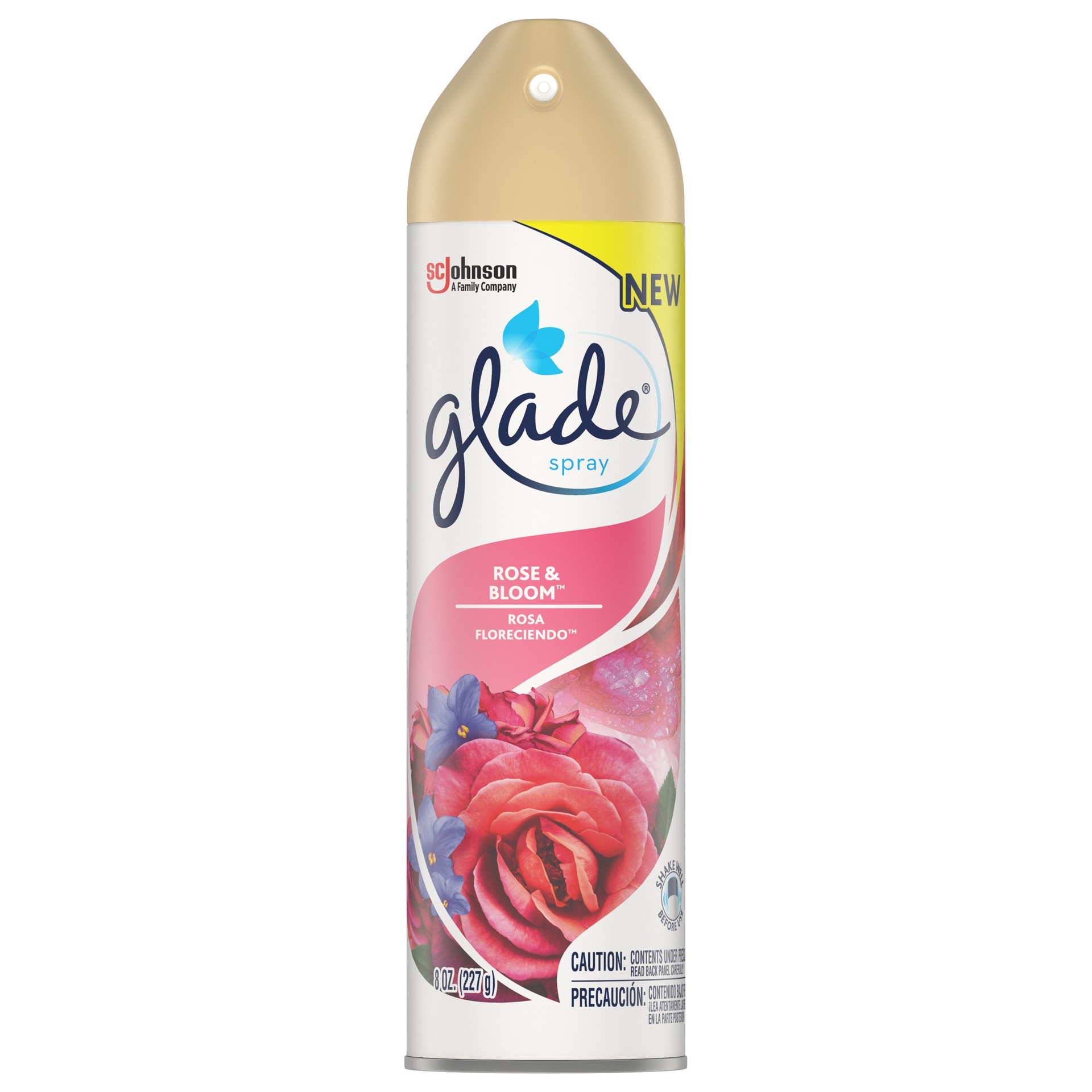 slide 1 of 5, Glade Aerosol Spray, Air Freshener, Rose & Bloom, 8 oz, 8 oz