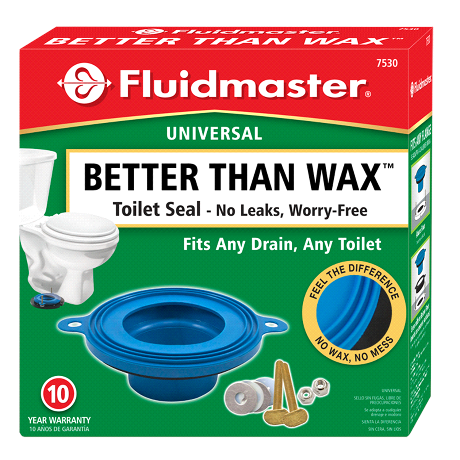 slide 1 of 1, Fluidmaster Universal No Wax Toilet Seal, 1 ct
