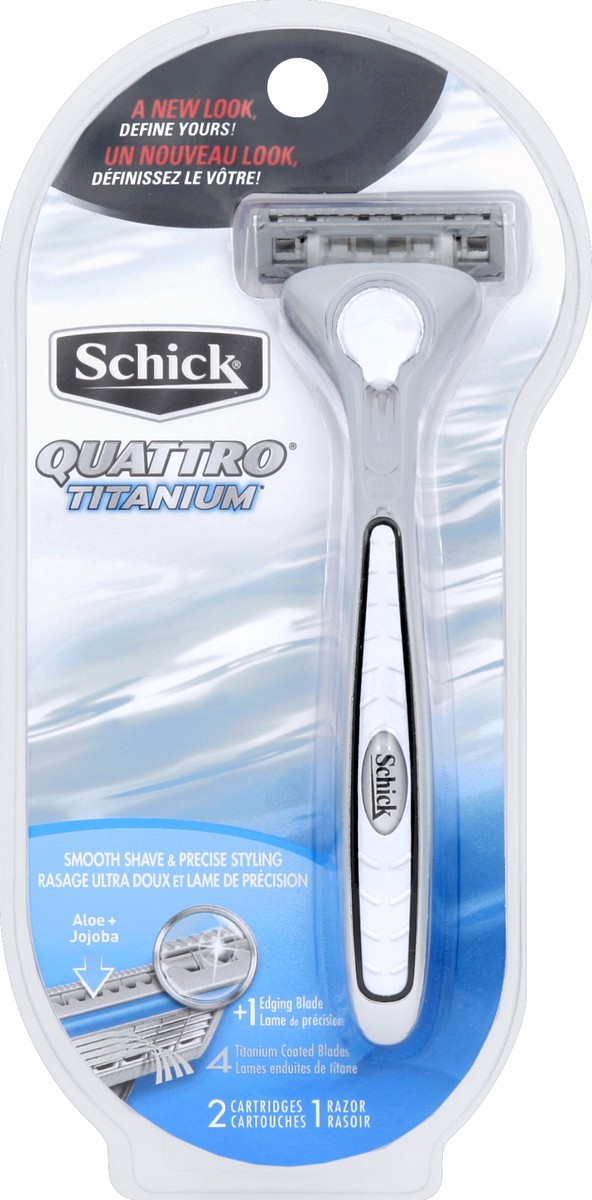 slide 2 of 3, Schick Quattro Titanium Razor, 1 ct