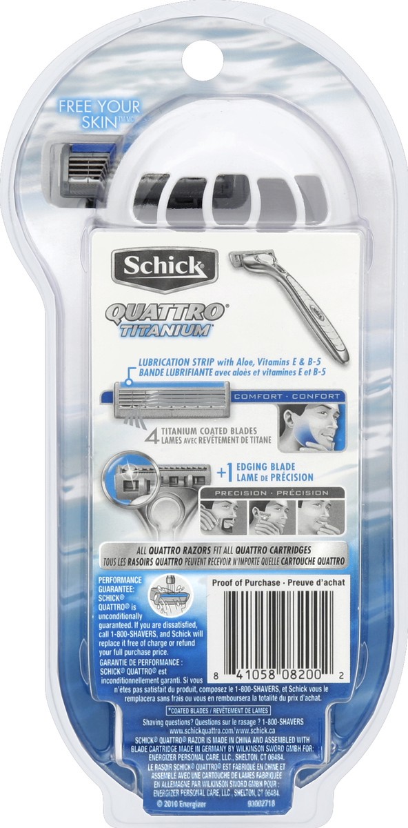 slide 3 of 3, Schick Quattro Titanium Razor, 1 ct