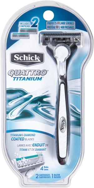 slide 1 of 3, Schick Quattro Titanium Razor, 1 ct