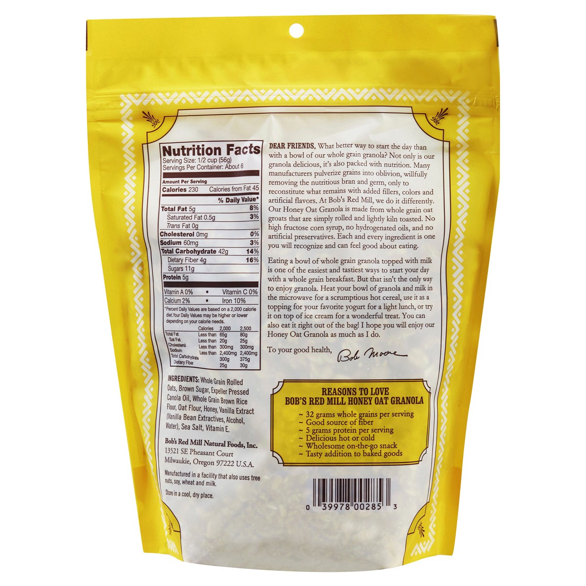 slide 2 of 2, Bob's Red Mill Honey Oat Granola 12 oz, 12 oz