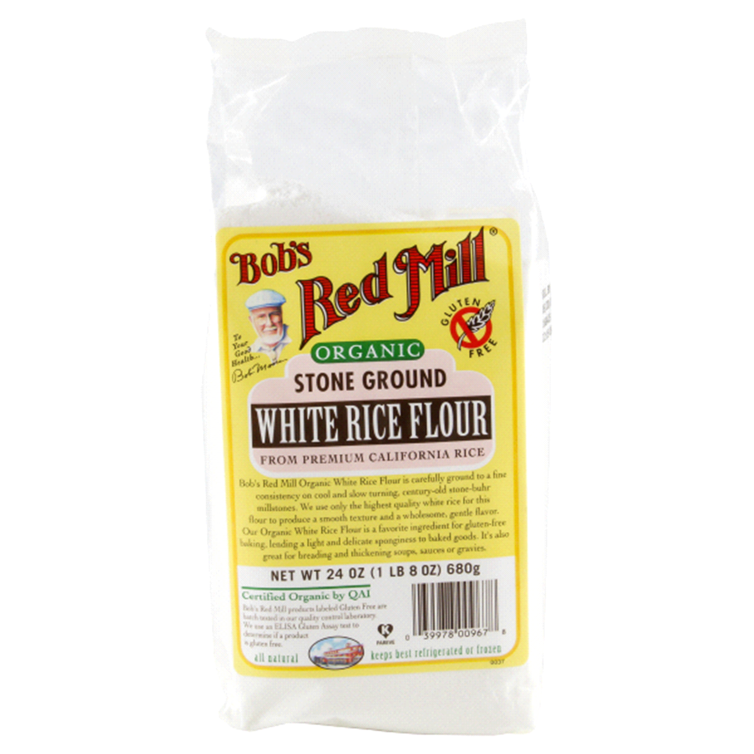slide 1 of 2, Bob's Red Mill Organic White Rice Flour, 24 oz