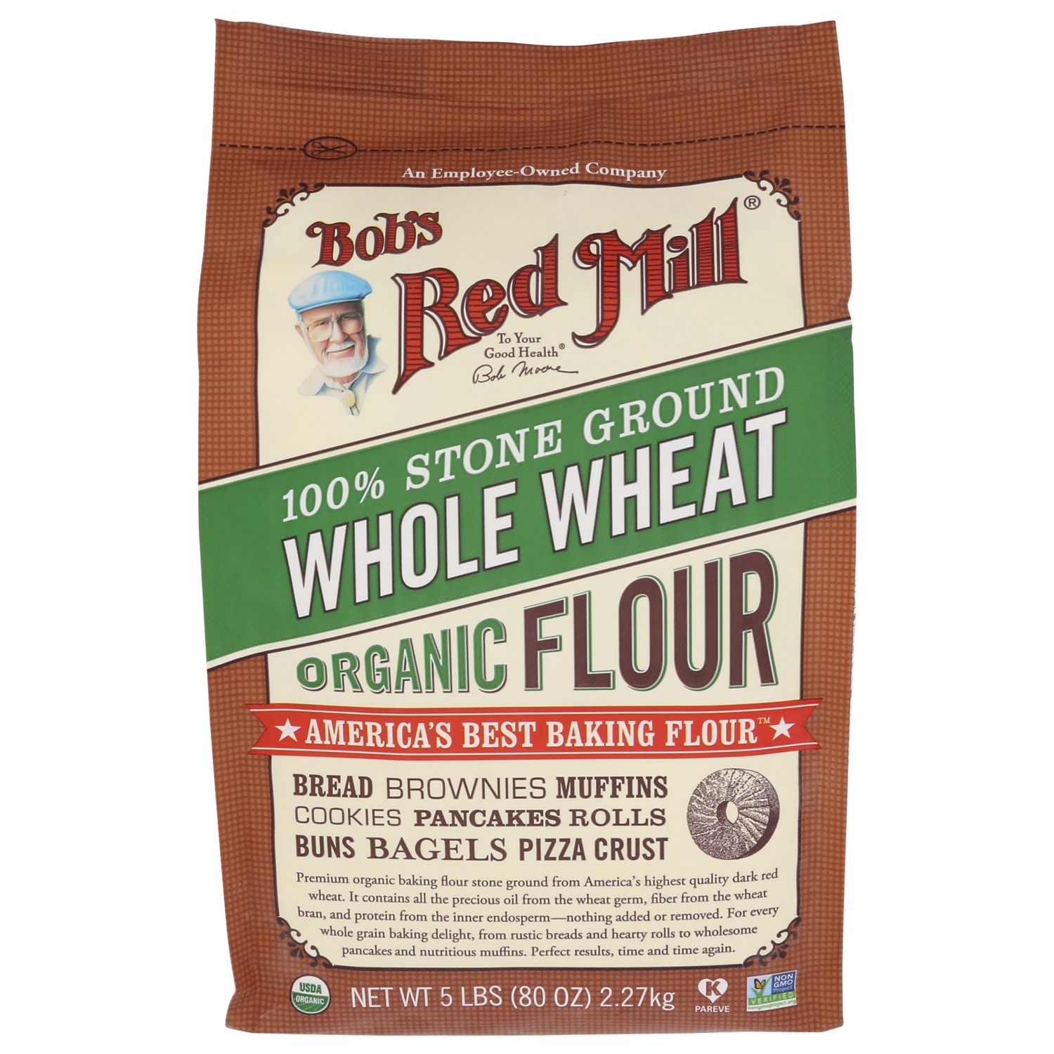 slide 1 of 4, Bob's Red Mill Whole Wheat Flour, 5 lb