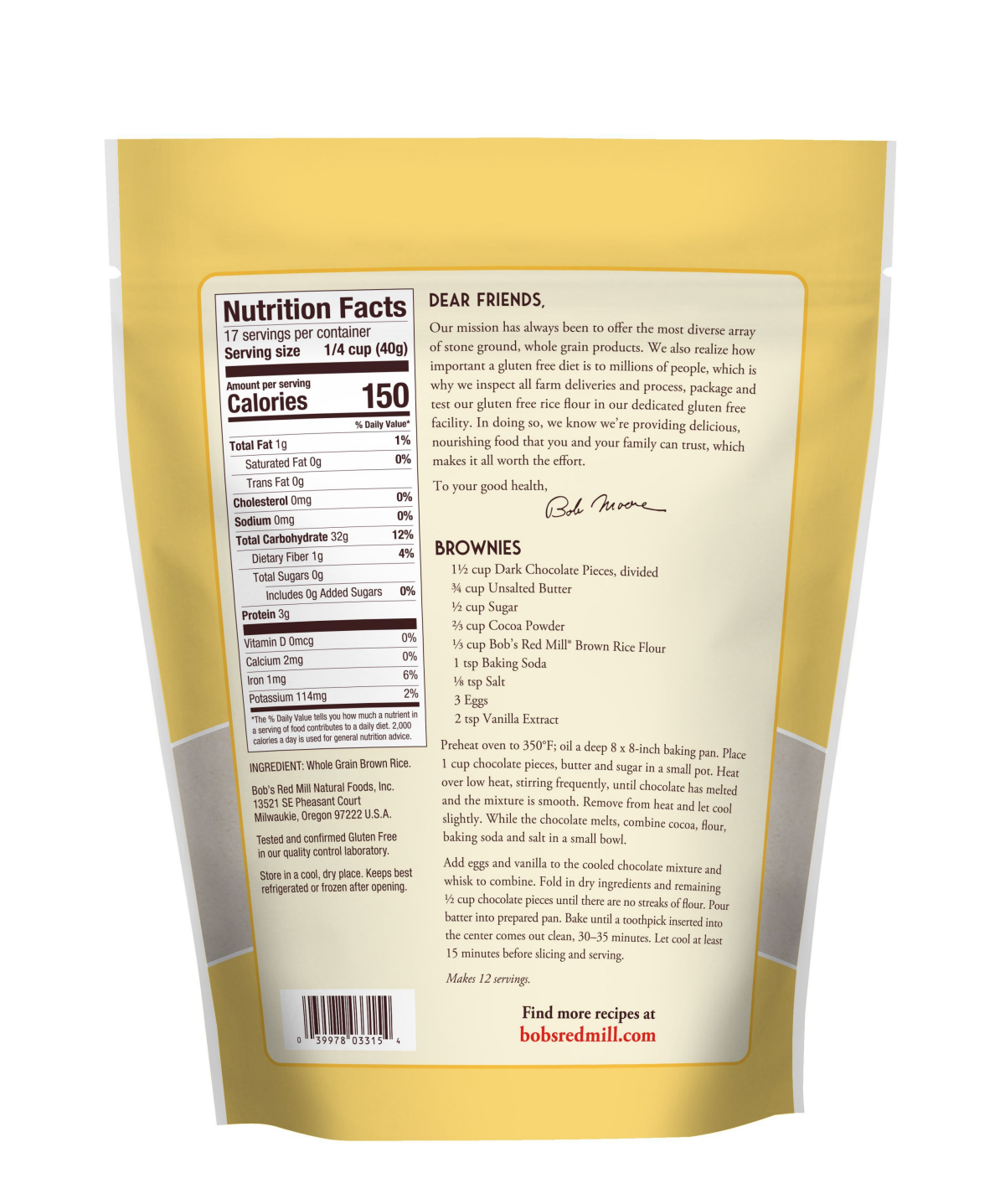 slide 2 of 2, Bob's Red Mill Stone Ground Whole Grain Brown Rice Flour 24 oz, 24 oz