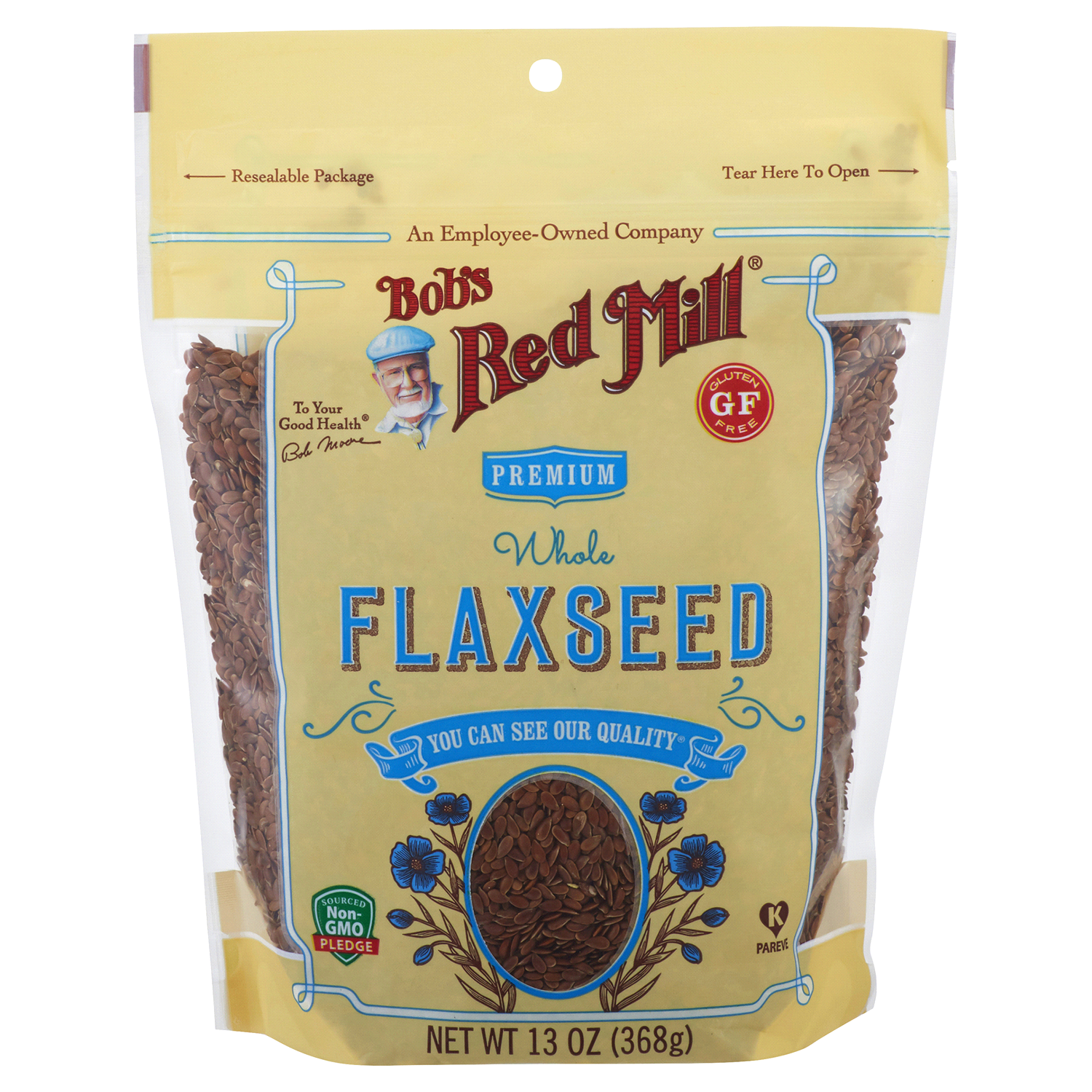 slide 1 of 1, Bob's Red Mill Flaxseeds, 13 oz