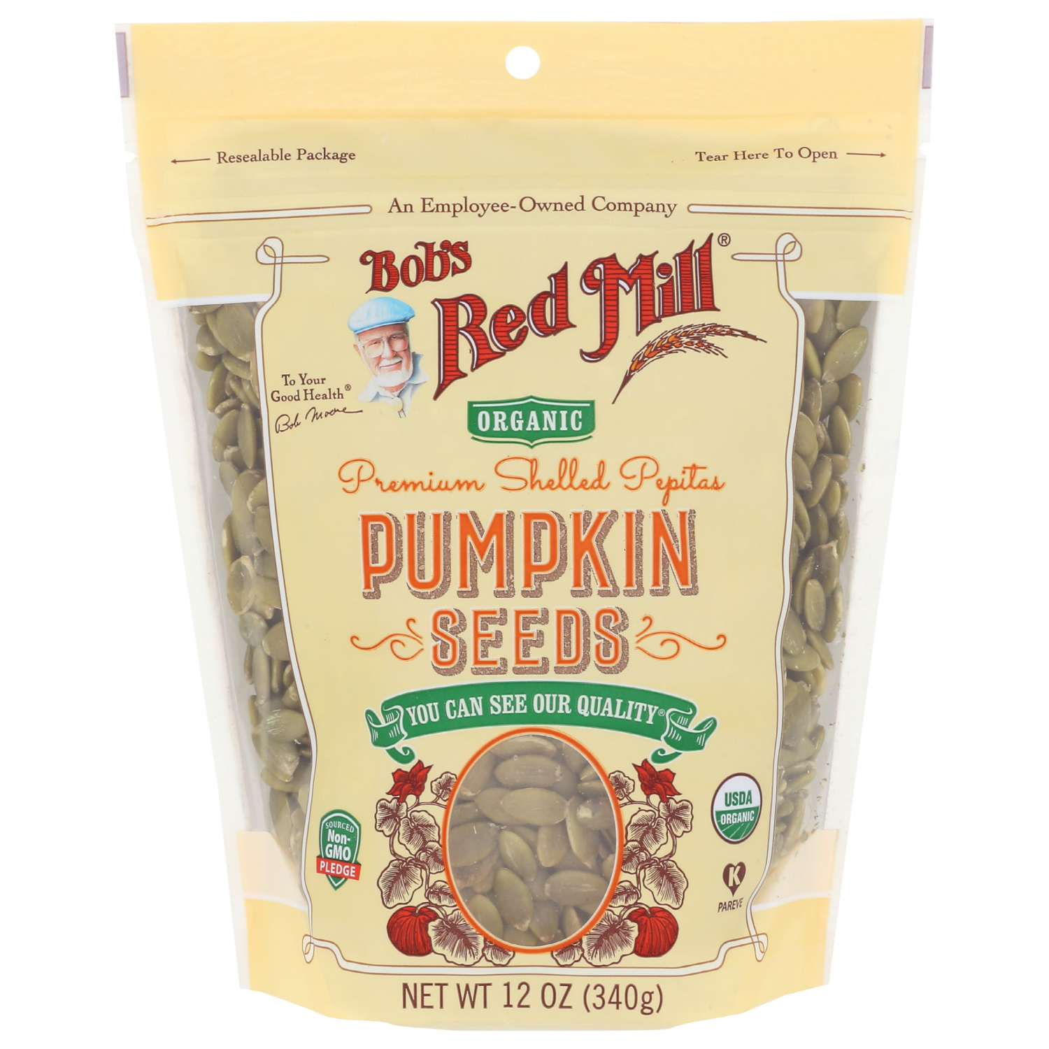 slide 1 of 3, Bob's Red Mill Organic Gluten Free Pumpkin Seeds, 1 ct