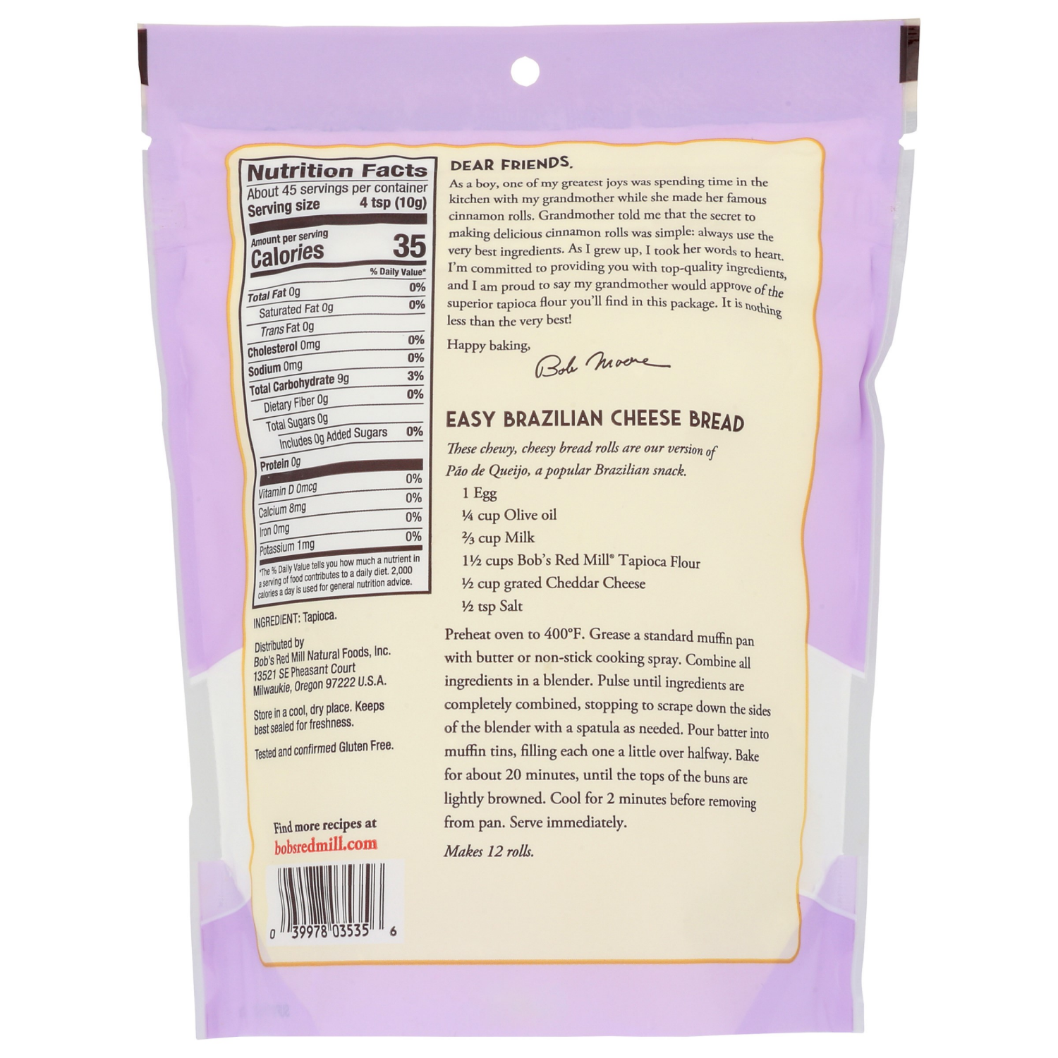 slide 2 of 3, Bob's Red Mill Finely Ground Tapioca Flour 16 oz, 16 oz