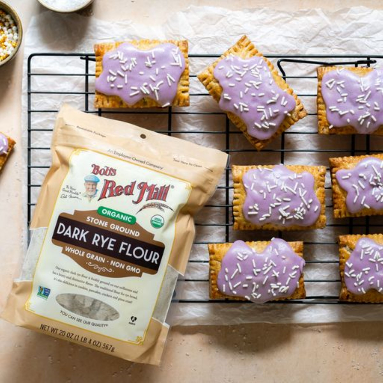 slide 3 of 3, Bob's Red Mill Stone Ground Organic Dark Rye Flour 20 oz, 20 oz