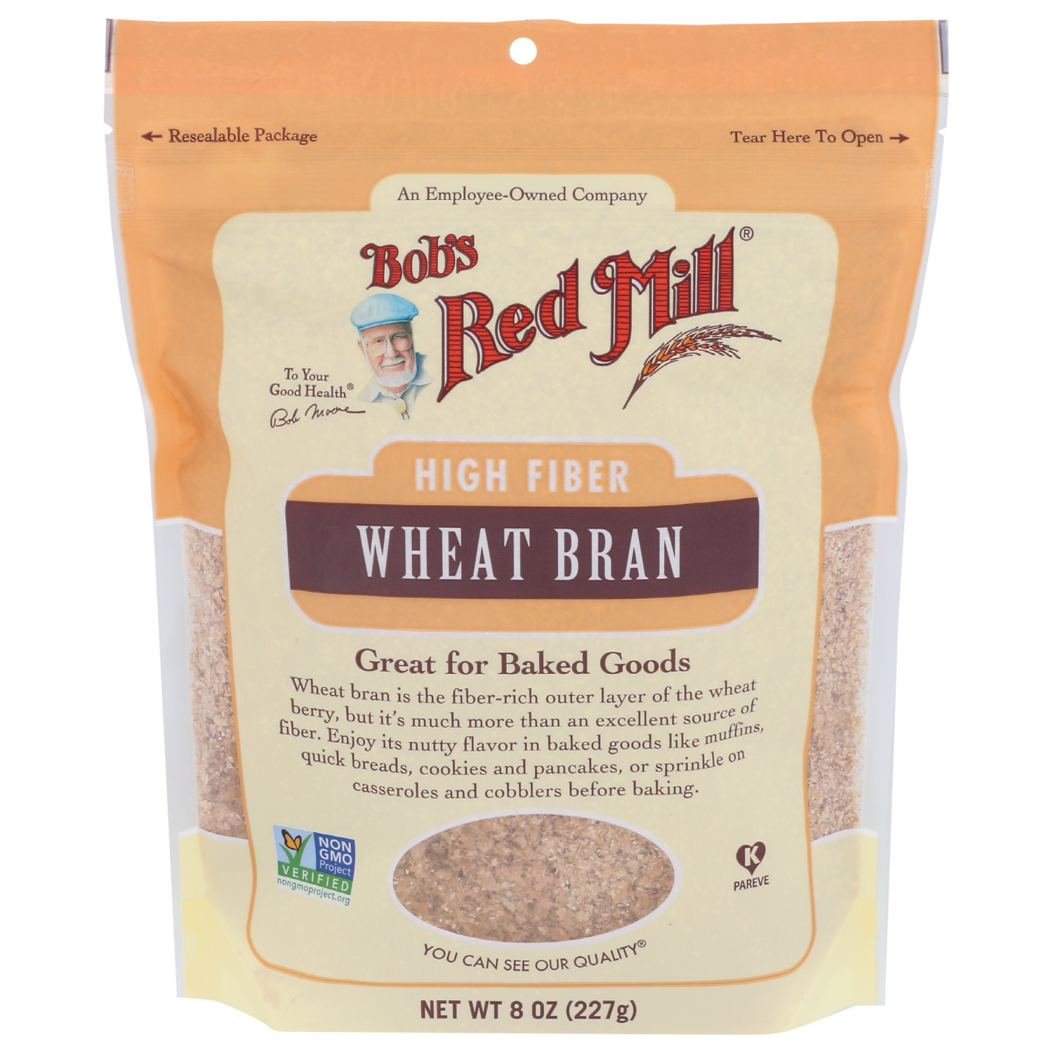 slide 1 of 3, Bob's Red Mill Wheat Bran 8 oz, 8 oz