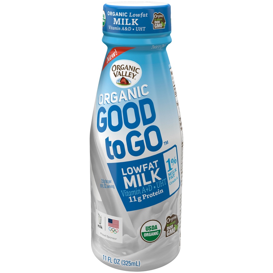 slide 3 of 3, Organic Valley Good to Go Organic Low Fat Milk, 11 fl oz