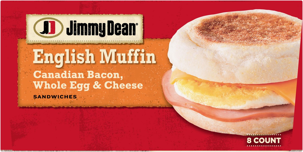 slide 7 of 12, Jimmy Dean Canadian Bacon, Whole Egg & Cheese English Muffin, 997.90 g